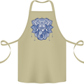Elephant Mandala Art Cotton Apron 100% Organic Khaki