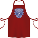 Elephant Mandala Art Cotton Apron 100% Organic Maroon