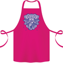 Elephant Mandala Art Cotton Apron 100% Organic Pink