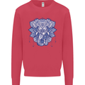 Elephant Mandala Art Kids Sweatshirt Jumper Heliconia