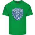 Elephant Mandala Art Mens Cotton T-Shirt Tee Top Irish Green