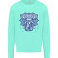 Elephant Mandala Art Mens Sweatshirt Jumper Peppermint