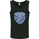 Elephant Mandala Art Mens Vest Tank Top Black