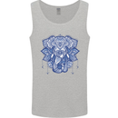 Elephant Mandala Art Mens Vest Tank Top Sports Grey