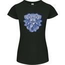 Elephant Mandala Art Womens Petite Cut T-Shirt Black