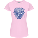 Elephant Mandala Art Womens Petite Cut T-Shirt Light Pink