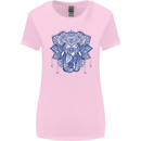 Elephant Mandala Art Womens Wider Cut T-Shirt Light Pink