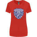 Elephant Mandala Art Womens Wider Cut T-Shirt Red