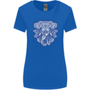 Elephant Mandala Art Womens Wider Cut T-Shirt Royal Blue