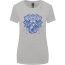 Elephant Mandala Art Womens Wider Cut T-Shirt Sports Grey