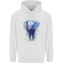 Elephant Watercolour Childrens Kids Hoodie White