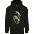 Elephant With Calf Baby Watercolour Childrens Kids Hoodie Black
