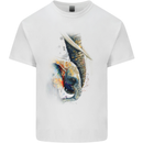 Elephant With Calf Baby Watercolour Mens Cotton T-Shirt Tee Top White