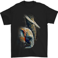 Elephant With Calf Baby Watercolour Mens T-Shirt Cotton Gildan Black