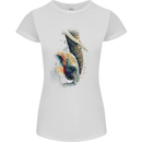 Elephant With Calf Baby Watercolour Womens Petite Cut T-Shirt White