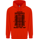 Elevator Mechanic Lift Engineer Childrens Kids Hoodie Bright Red