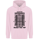 Elevator Mechanic Lift Engineer Childrens Kids Hoodie Light Pink