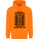 Elevator Mechanic Lift Engineer Childrens Kids Hoodie Orange