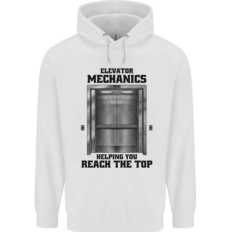 Elevator Mechanic Lift Engineer Childrens Kids Hoodie White