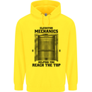Elevator Mechanic Lift Engineer Childrens Kids Hoodie Yellow