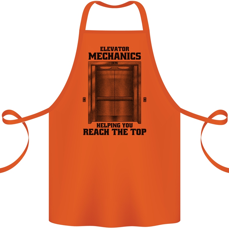 Elevator Mechanic Lift Engineer Cotton Apron 100% Organic Orange