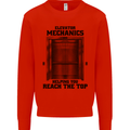 Elevator Mechanic Lift Engineer Kids Sweatshirt Jumper Bright Red