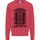 Elevator Mechanic Lift Engineer Kids Sweatshirt Jumper Heliconia