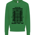 Elevator Mechanic Lift Engineer Kids Sweatshirt Jumper Irish Green