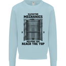 Elevator Mechanic Lift Engineer Kids Sweatshirt Jumper Light Blue