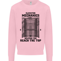 Elevator Mechanic Lift Engineer Kids Sweatshirt Jumper Light Pink