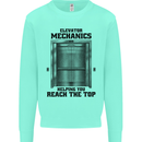 Elevator Mechanic Lift Engineer Kids Sweatshirt Jumper Peppermint