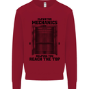 Elevator Mechanic Lift Engineer Kids Sweatshirt Jumper Red