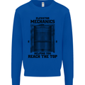 Elevator Mechanic Lift Engineer Kids Sweatshirt Jumper Royal Blue