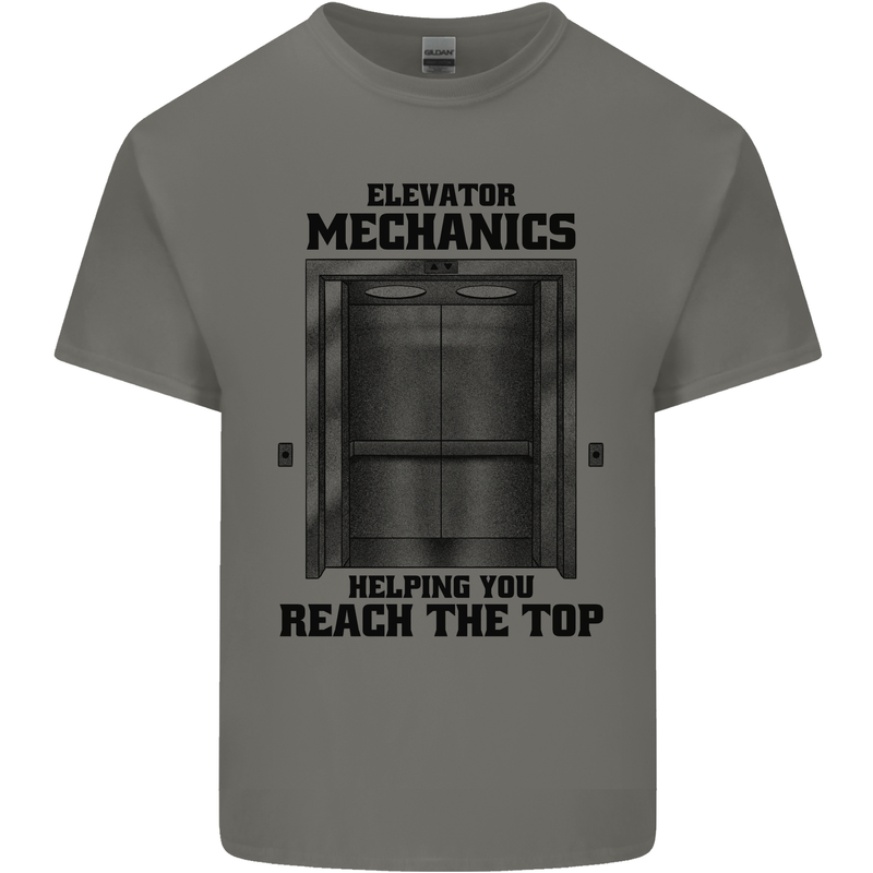 Elevator Mechanic Lift Engineer Kids T-Shirt Childrens Charcoal