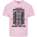 Elevator Mechanic Lift Engineer Kids T-Shirt Childrens Light Pink
