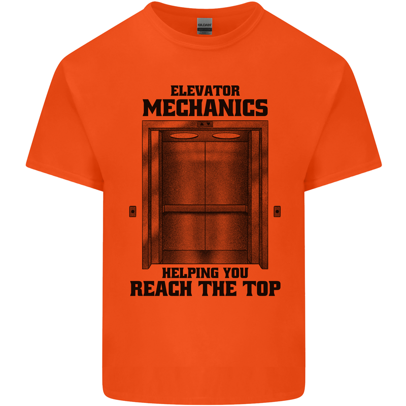Elevator Mechanic Lift Engineer Kids T-Shirt Childrens Orange