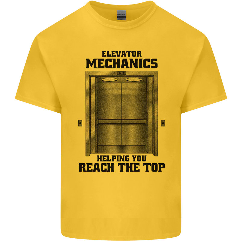 Elevator Mechanic Lift Engineer Kids T-Shirt Childrens Yellow