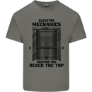Elevator Mechanic Lift Engineer Mens Cotton T-Shirt Tee Top Charcoal