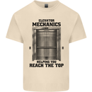 Elevator Mechanic Lift Engineer Mens Cotton T-Shirt Tee Top Natural