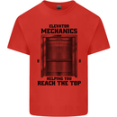 Elevator Mechanic Lift Engineer Mens Cotton T-Shirt Tee Top Red