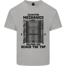 Elevator Mechanic Lift Engineer Mens Cotton T-Shirt Tee Top Sports Grey