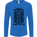 Elevator Mechanic Lift Engineer Mens Long Sleeve T-Shirt Royal Blue