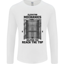 Elevator Mechanic Lift Engineer Mens Long Sleeve T-Shirt White