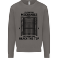 Elevator Mechanic Lift Engineer Mens Sweatshirt Jumper Charcoal