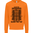Elevator Mechanic Lift Engineer Mens Sweatshirt Jumper Orange