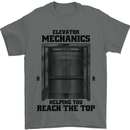 Elevator Mechanic Lift Engineer Mens T-Shirt 100% Cotton Charcoal