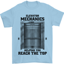Elevator Mechanic Lift Engineer Mens T-Shirt 100% Cotton Light Blue