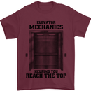 Elevator Mechanic Lift Engineer Mens T-Shirt 100% Cotton Maroon