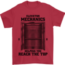 Elevator Mechanic Lift Engineer Mens T-Shirt 100% Cotton Red