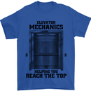Elevator Mechanic Lift Engineer Mens T-Shirt 100% Cotton Royal Blue